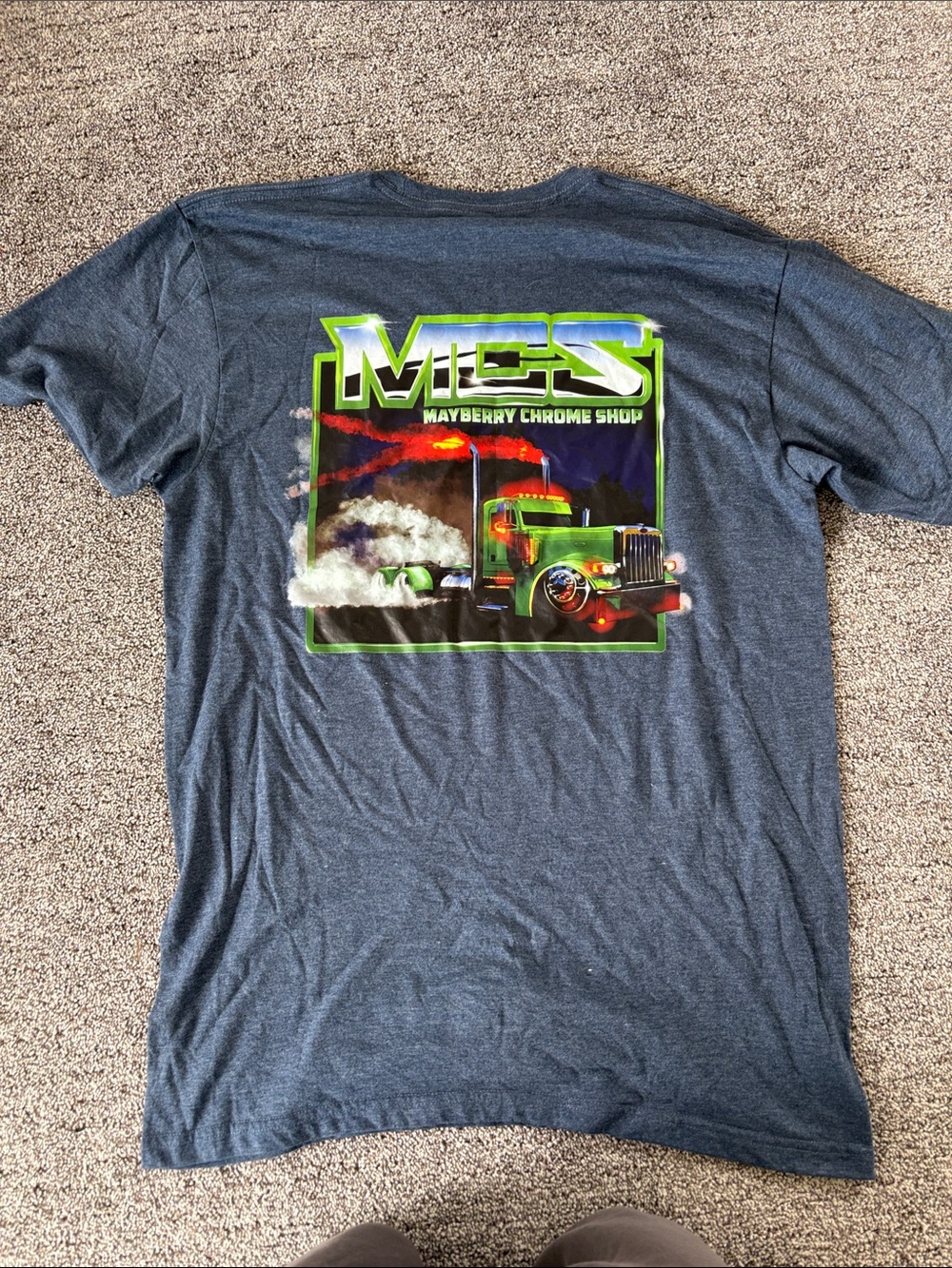 Men's Heather Navy Short-Sleeve Crewneck T-Shirt